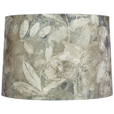 Springcrest Mollie Botanical Velvet Leaves Drum Shade 14x15x10 1/2 (spider)