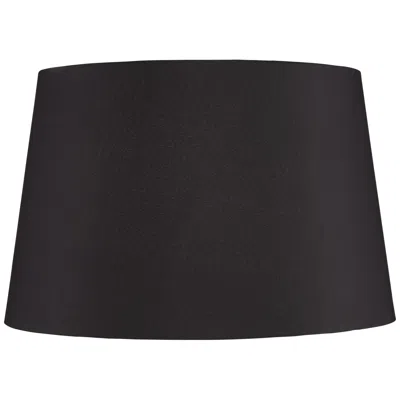Springcrest Moore Black Faux Silk Tapered Drum Lamp Shade 14x17x11 (spider)