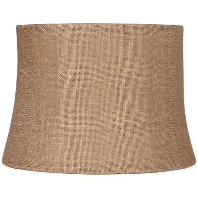 Springcrest Morel Natural Burlap Medium Drum Lamp Shade 12x14x10 (spider)