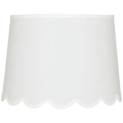 Springcrest Morgan White Scallop Bottom Empire Lamp Shade 13x15x11 (spider)