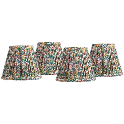 Springcrest Multi-color Pleated Clip-on Lamp Shades 3.5x6x5 Set Of 4