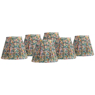 Springcrest Multi-color Pleated Clip-on Lamp Shades 3.5x6x5 Set Of 6