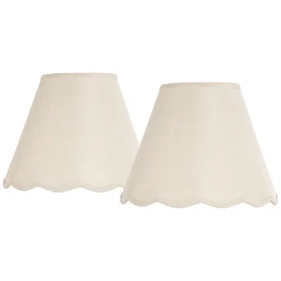 Springcrest Mylie Cream Scallop Empire Shade 6x12x9.5x9 (spider) Set Of 2
