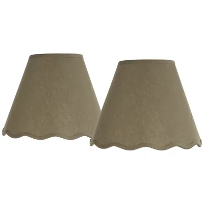 Springcrest Mylie Dark Sage Scallop Empire Shade 6x12x9.5x9 (spider) 2 Set