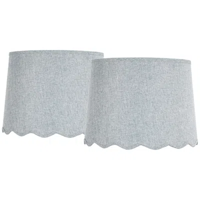 Springcrest Mylie Gunsmoke Scallop Drum Shade 13x15x11x11 (spider) 2 Set