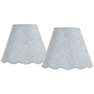 Springcrest Mylie Gunsoke Scallop Empire Shade 6x12x9.5x9 (spider) 2 Set