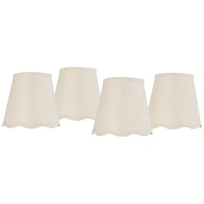Springcrest Mylie Off-white Empire Lamp Shade 4x6x5.5 (clip-on) Set Of 4 In Brown