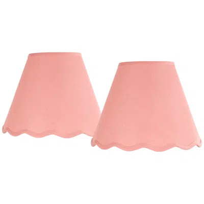 Springcrest Mylie Rose Pink Scallop Empire Shade 6x12x9.5x9 (spider) 2 Set