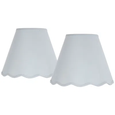 Springcrest Mylie Soft Blue Scallop Empire Shade 6x12x9.5x9 (spider) 2 Set