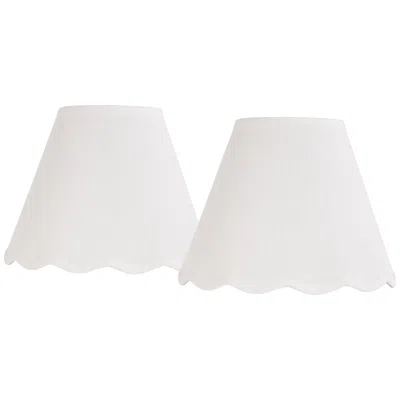 Springcrest Mylie White Scallop Empire Shade 6x12x9.5x9 (spider) Set Of 2