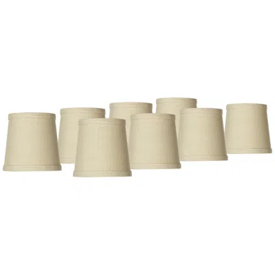 Springcrest Nallad Herbal Linen Lamp Shades 4x5x5x5 (clip-on) Set Of 8 In Brown