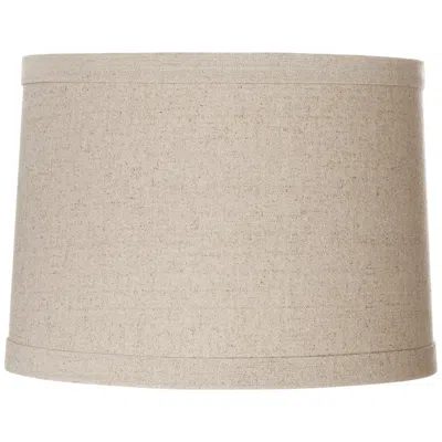 Springcrest Natural Linen Drum Shade 13x14x10 (spider) In Neutral