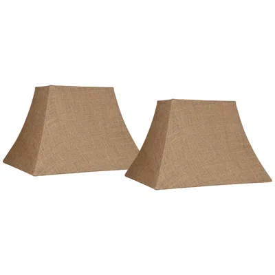 Springcrest Natural Set Of 2 Rectangular Shades 5/8x11/14x10 (spider)