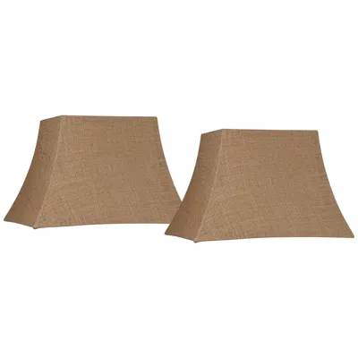 Springcrest Natural Set Of 2 Rectangular Shades 7/10x12/16x11 (spider)