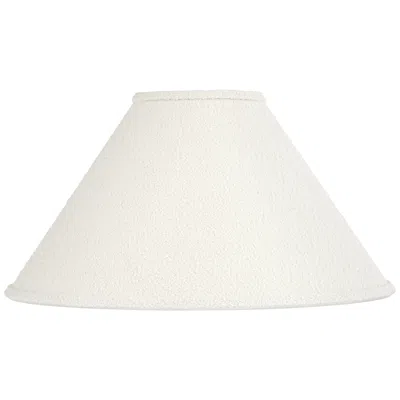 Springcrest Off White Boucle Woven Fabric Tapered Shade 6x19x10