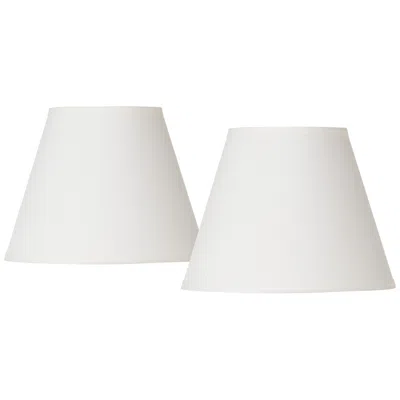Springcrest Off-white Set Of 2 Empire Lamp Shades 6x11x8.5 (spider)