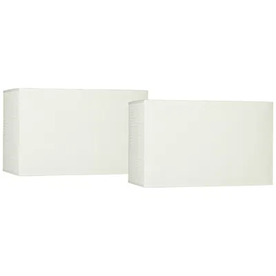 Springcrest Off-white Set Of 2 Rectangular Shades 8/16x8/16x10 (spider)