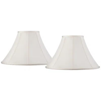 Springcrest Off-white Set Of 2 Shantung Lamp Shades 7x18x10.5 (spider)