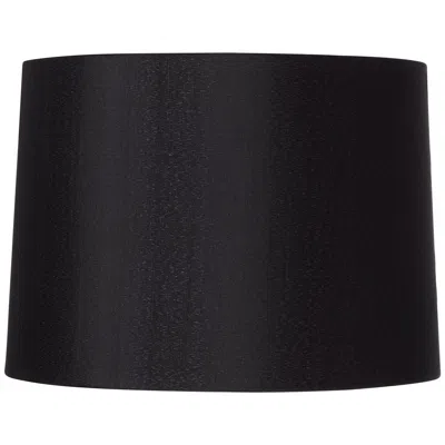 Springcrest Reba Black Faux Silk Tapered Drum Shade 13x14x10 (spider)