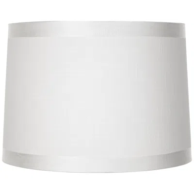 Springcrest Reba White Ribbon Trim Tapered Drum Shade 13x14x10 (spider)