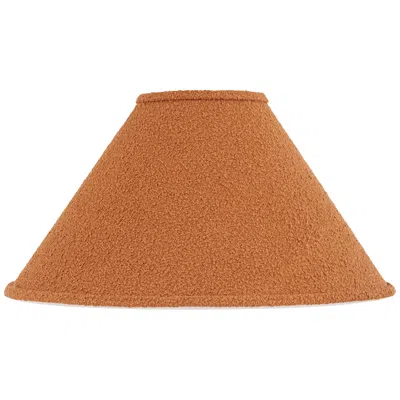Springcrest Rust Camel Brown Boucle Woven Fabric Tapered Shade 6x19x10