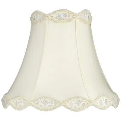 Springcrest Ruth Cream Scalloped Gallery Bell Lamp Shade 7x14x12.5 (spider)