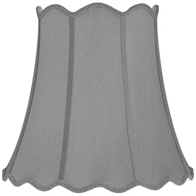 Springcrest Saba Gray Scallop Bell Lamp Shade 10x16x16 (spider)