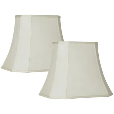 Springcrest Set Of 2  Creme Cut Corner Shades 10x16x13 (spider)
