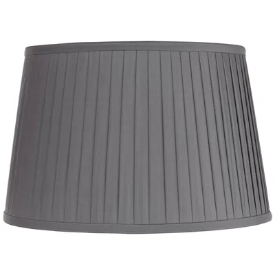 Springcrest Shay Slate Gray Pleated Empire Lamp Shade 14x17x11 (spider)