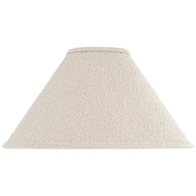 Springcrest Soft Gray Boucle Woven Fabric Tapered Shade 6x19x10