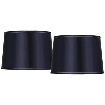 Springcrest Sydnee Navy Set Of 2 Drum Lamp Shades 14x16x11 (spider)