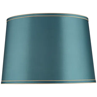 Springcrest Sydnee Soft Teal Blue Shade With Gold Trim 14x16x11 (spider)