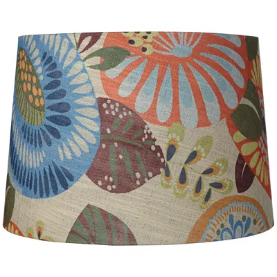 Springcrest Tammi Botanical Flower Tapered Drum Shade 14x16x11 (spider)