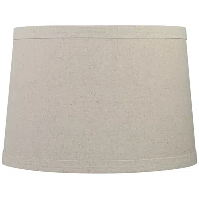 Springcrest Taupe Gray Burlap Drum Lamp Shade 14x16x11 (spider)
