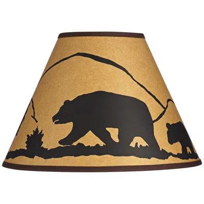Springcrest Ursa Mountain Bear Brown Paper Empire Shade 6x14x10 (spider)