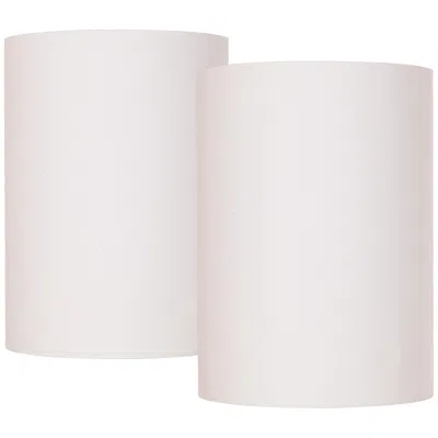 Springcrest White Cotton Set Of 2 Tall Drum Lamp Shades 8x8x11 (spider)