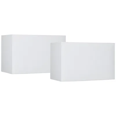 Springcrest White Hardback Rectangular Shades 8/16x8/16 (spider) Set Of 2