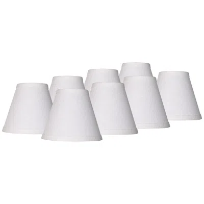 Springcrest White Linen Empire Clip Shades 3x6x5 (clip-on) Set Of 8