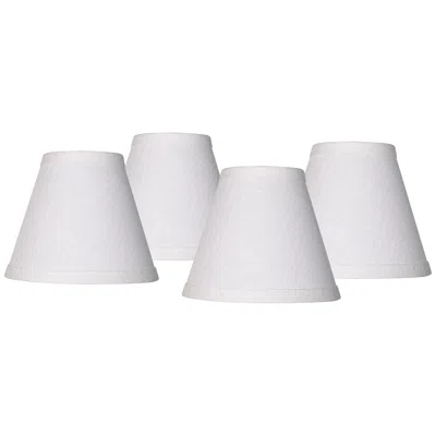 Springcrest White Linen Empire Shades 3x6x5 (clip-on) Set Of 4