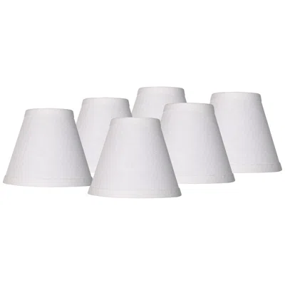 Springcrest White Linen Empire Shades 3x6x5 (clip-on) Set Of 6