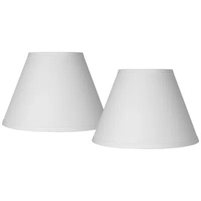 Springcrest White Set Of 2 Empire Clip Shades 6x12x8.5 (clip-on)