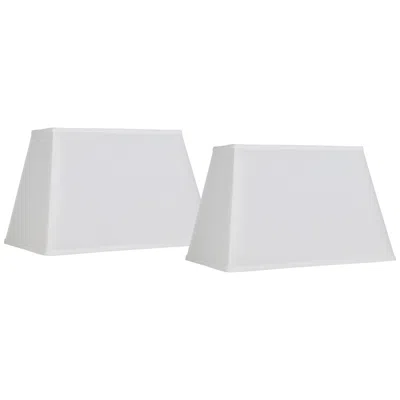 Springcrest White Set Of 2 Rectangular Shades 14/6x18/12x12 (spider)