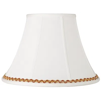 Springcrest White Shade With Gold And Rust Trim 9x18x13 (spider)