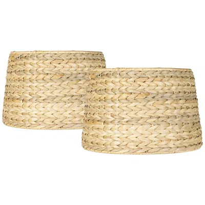 Springcrest Woven Seagrass Drum Shades 10x12x8.25 (spider) Set Of 2