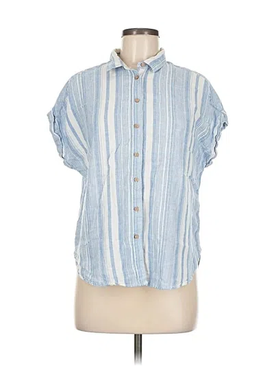 Pre-owned Springfield Short Sleeve Button Down Shirt In Blue