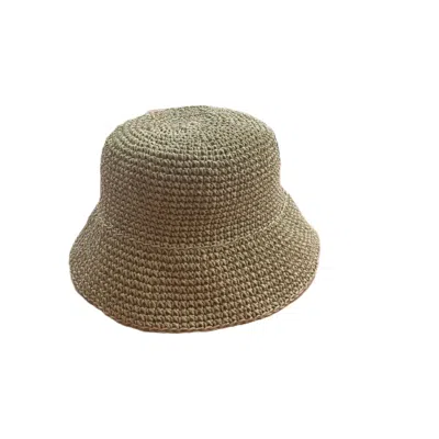 Springmoonatelier Neutrals Handmade Crochet Bucket Hat Cream – Raffia Summer Hat For Women In White
