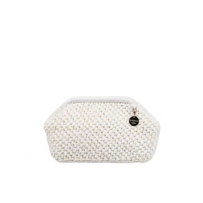 Springmoonatelier Women's Abudance White Raffia Bag