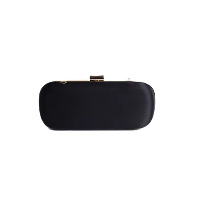 Springmoonatelier Women's Black Metallic Clutch Bag – Small Size Big Elegance