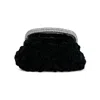 Springmoonatelier Women's Black Velvet Hand-knitted Designer Bag – Elegant, Soft, And Unique In Black