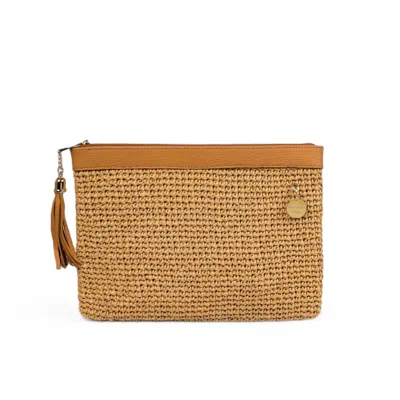 Springmoonatelier Women's Brown Sunlight Raffia  Handbag